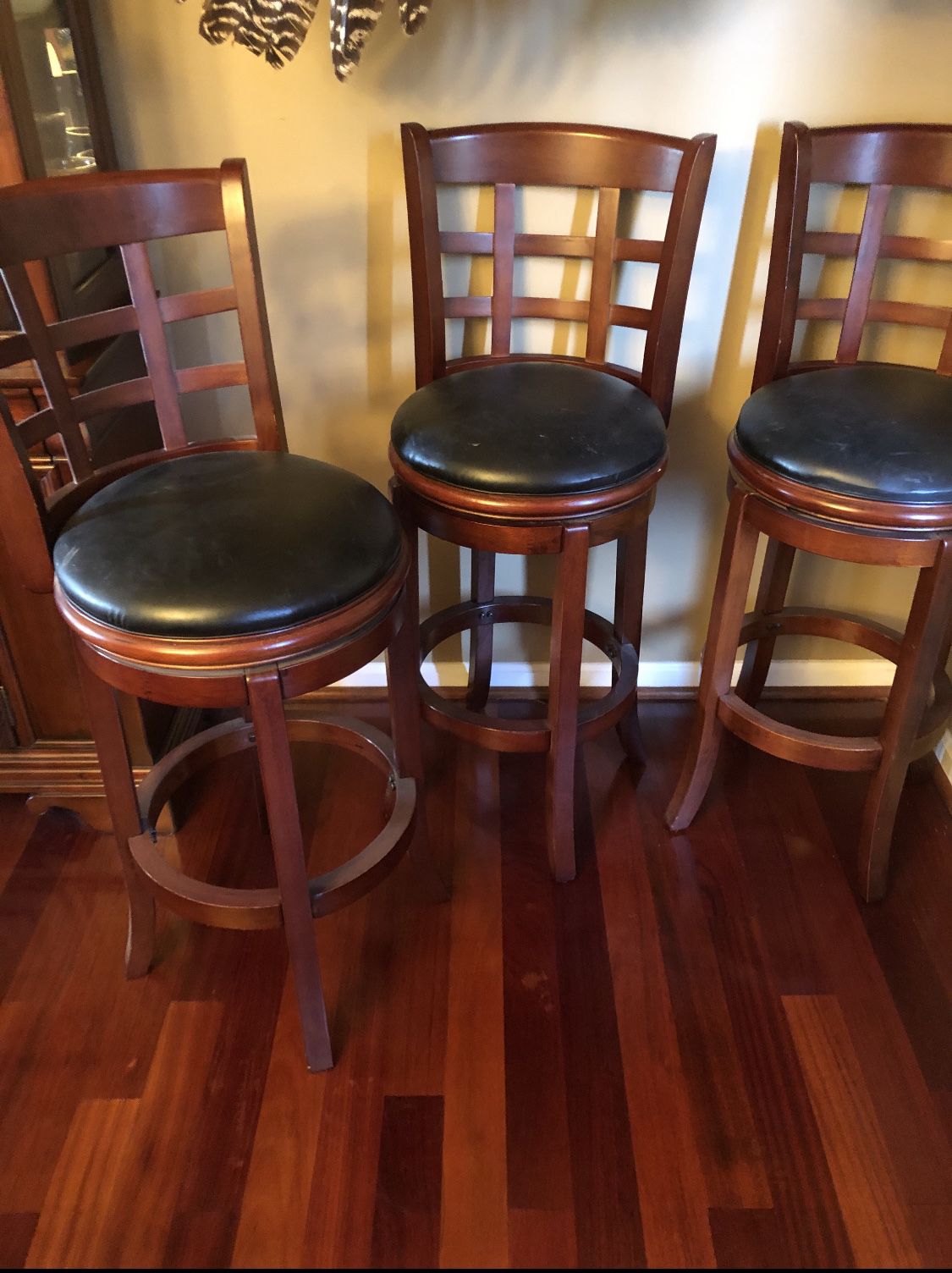 Solid Wood Bar Stools - only 2 available