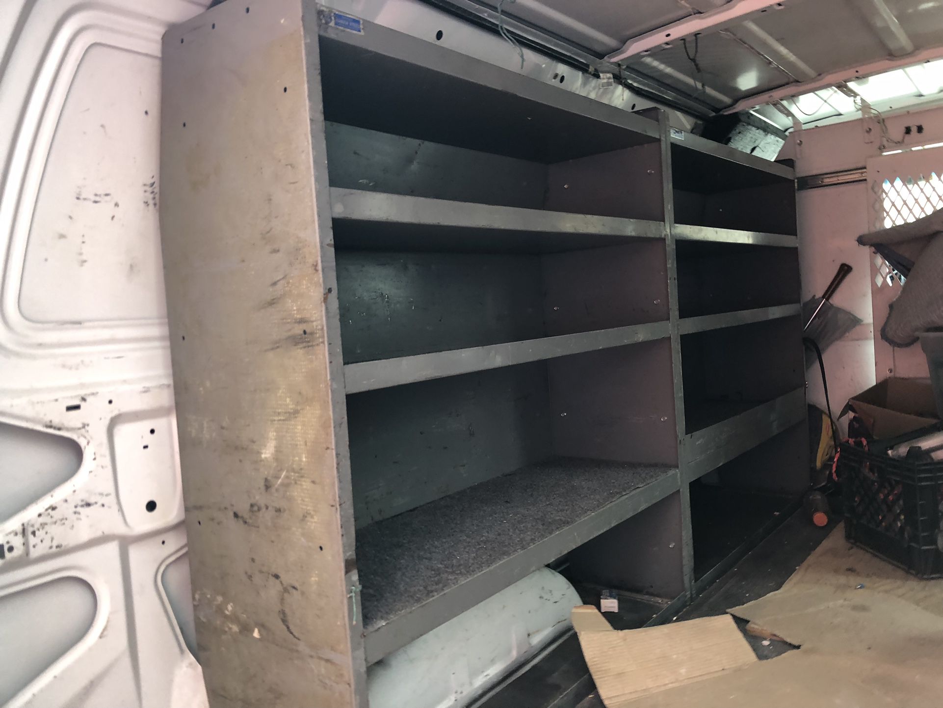 Work Van Metal Shelves - Good Condition 