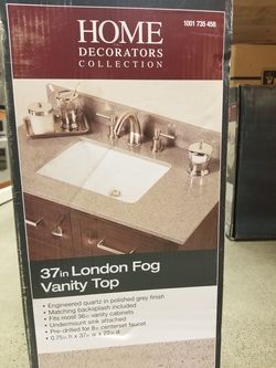 36" quartz counter top with sink