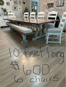 Dining room Table & Chairs & Bench
