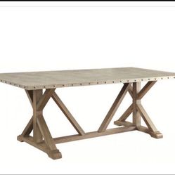 Galvanized Steel Wood Dining Table