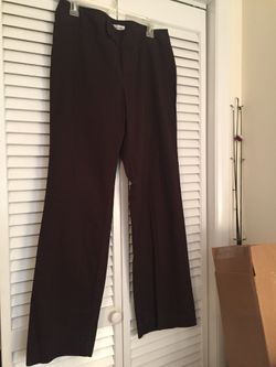 NWT Christopher & Banks Size 8 Brown Microsuede Trousers
