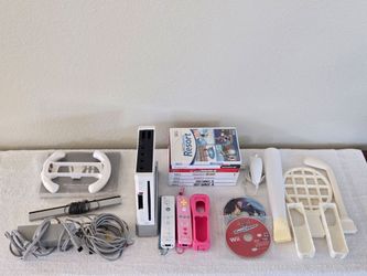 Nintendo Wii Console Wii Sports Resort 9 Game Bundle Accessories White *TESTED*