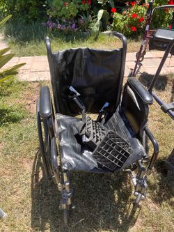 Bedside toilet and  wheelchair