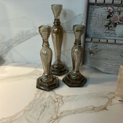 Glass Candle Holders 