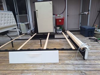 Queen bed frame with charger