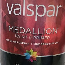 Valspar Medallion 100% Acrylic Paint & Primer Flat Exterior House Paint, Pastel Base, 3.72 Liters