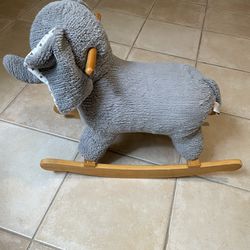 Plush Elephant Nursery Rocker