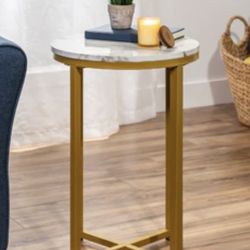 Gold and marble side table