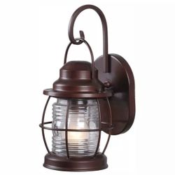 Harbor 1-Light Copper Outdoor Wall Lantern Sconce by Home Decorators Collection