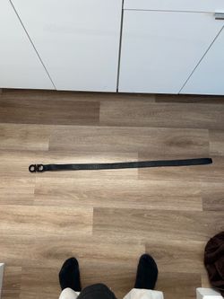 Black Ferragamo Double Gancini Leather Belt