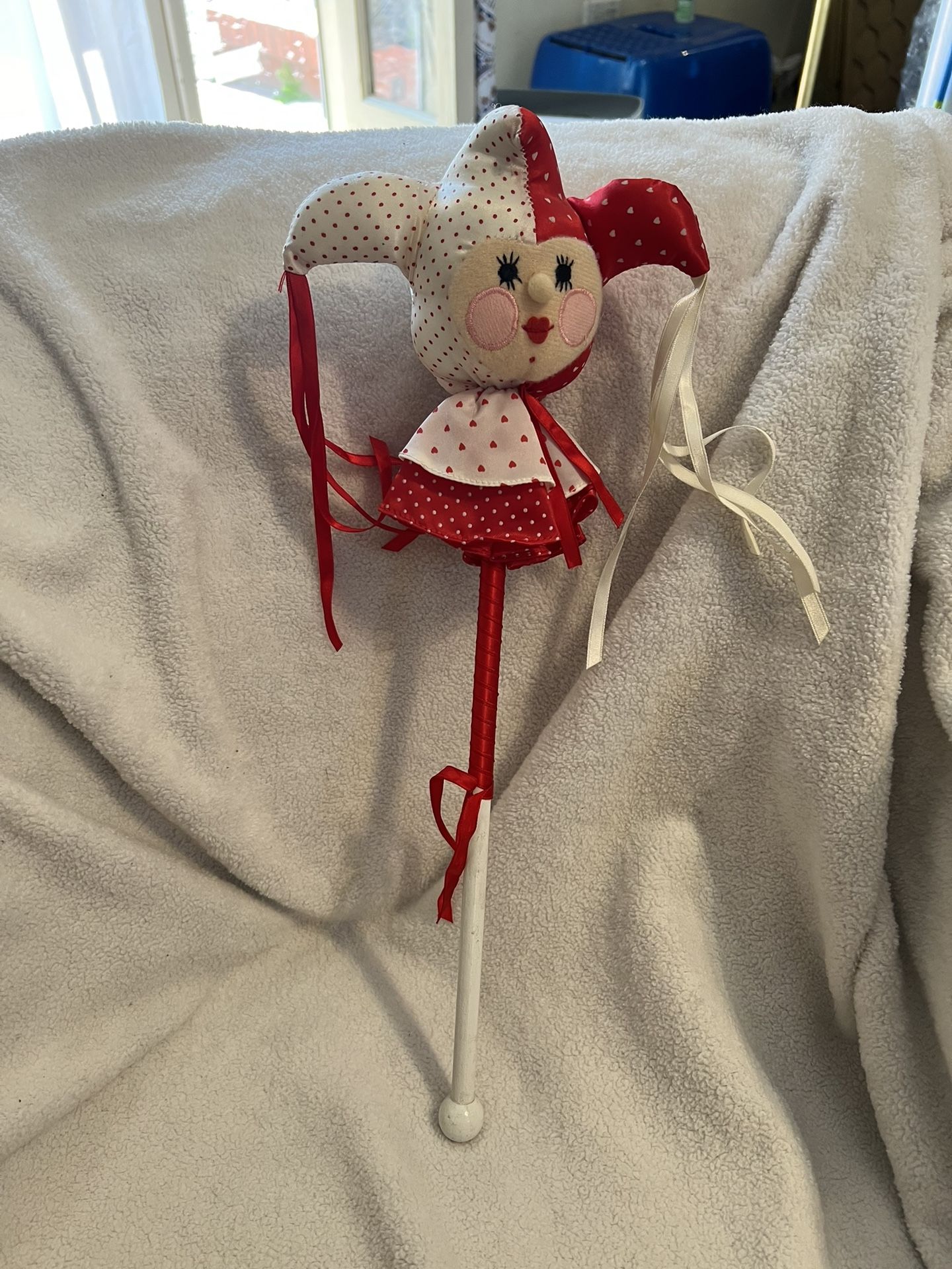 Vintage Dakin 1987 Valentine Jester Doll/Wand