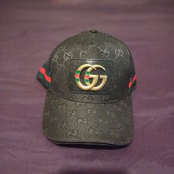 Black Gucci Canvas Hat