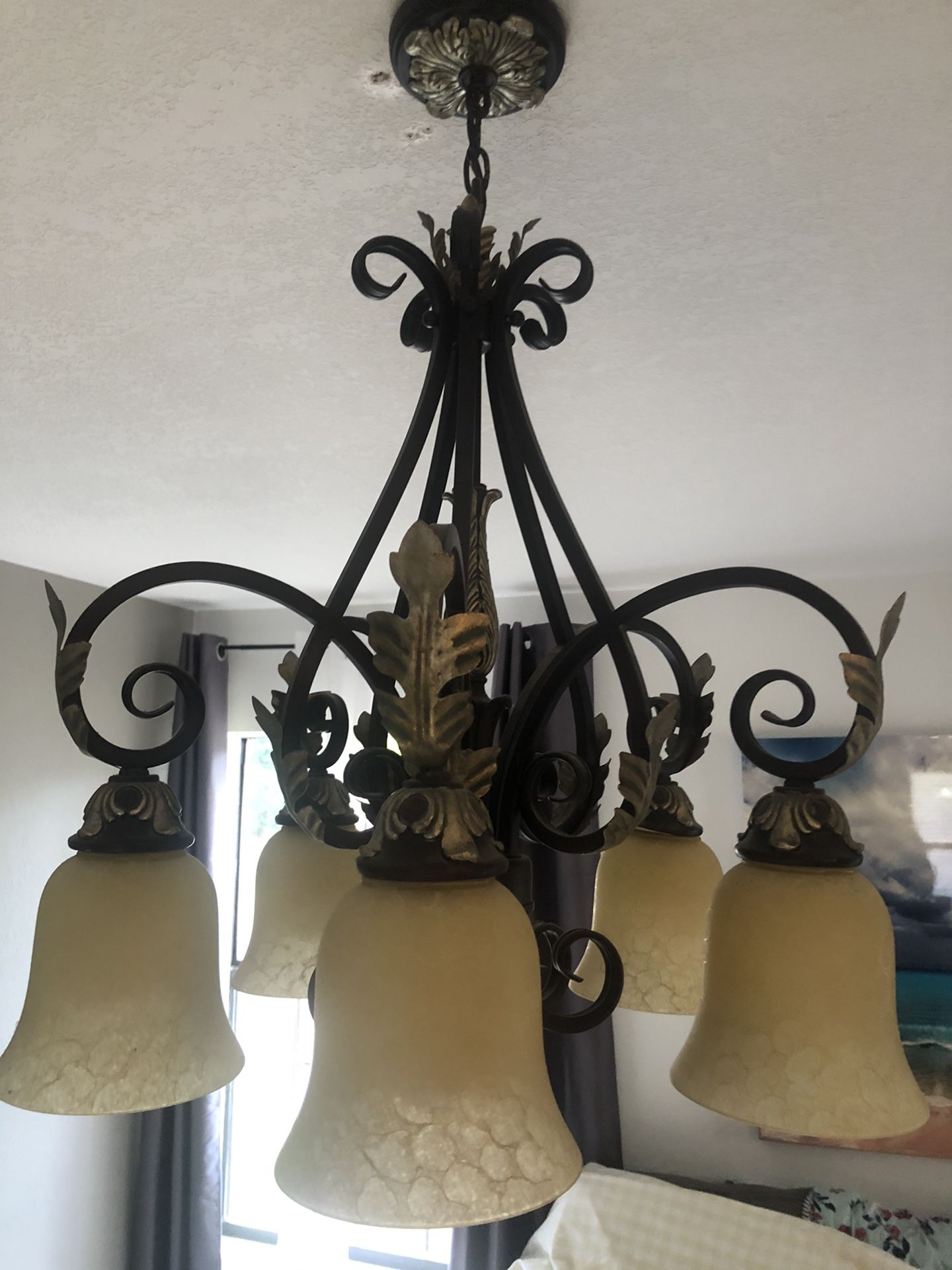 Five light chandelier