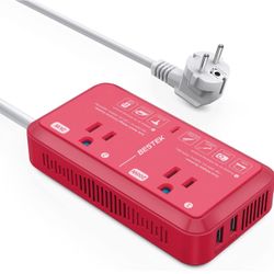 European Travel Plug Adapter 220V to 110V ( Brand New )