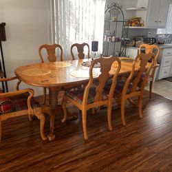 Solid Wood Dining Set With 6 Chairs MUST GO BY 1/31!