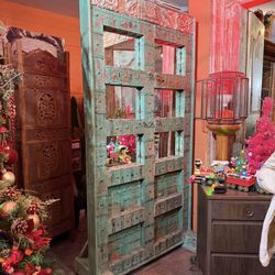 Antique Shipped From India Extremely Solid Door Mirror 43 Wide 83 Tall