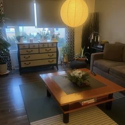 Wooden & Granite Coffee Table