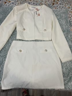 Brand New! White Jacket & Skirt Set 