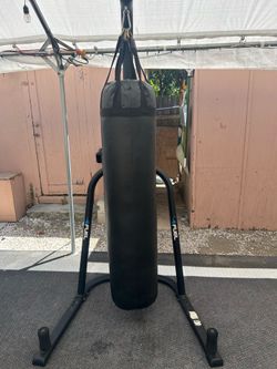 Boxing bag with stand