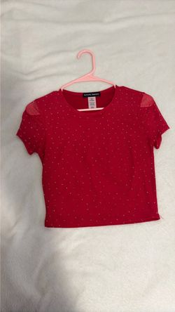 Bedazzled Red Top