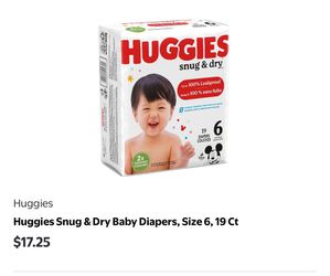 Huggies Snug And Dry Baby Diapers Size 6 