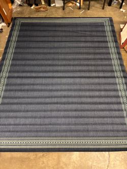 New Aqua/Blue 8’ x 10’ Border Indoor/Outdoor Area Rug