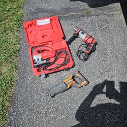 Tools , Milwaukee Jigsaw, Hammerdrill And Rigid Sawzall (Toolonly) 