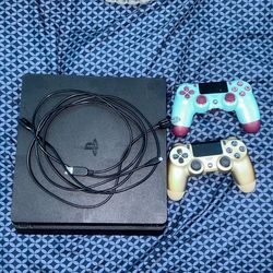 PS4 With 2 Controllers And 9 Games