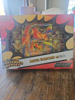 Pokemon Ascended Heroes Mega ex Box Mega Emboar SEALED