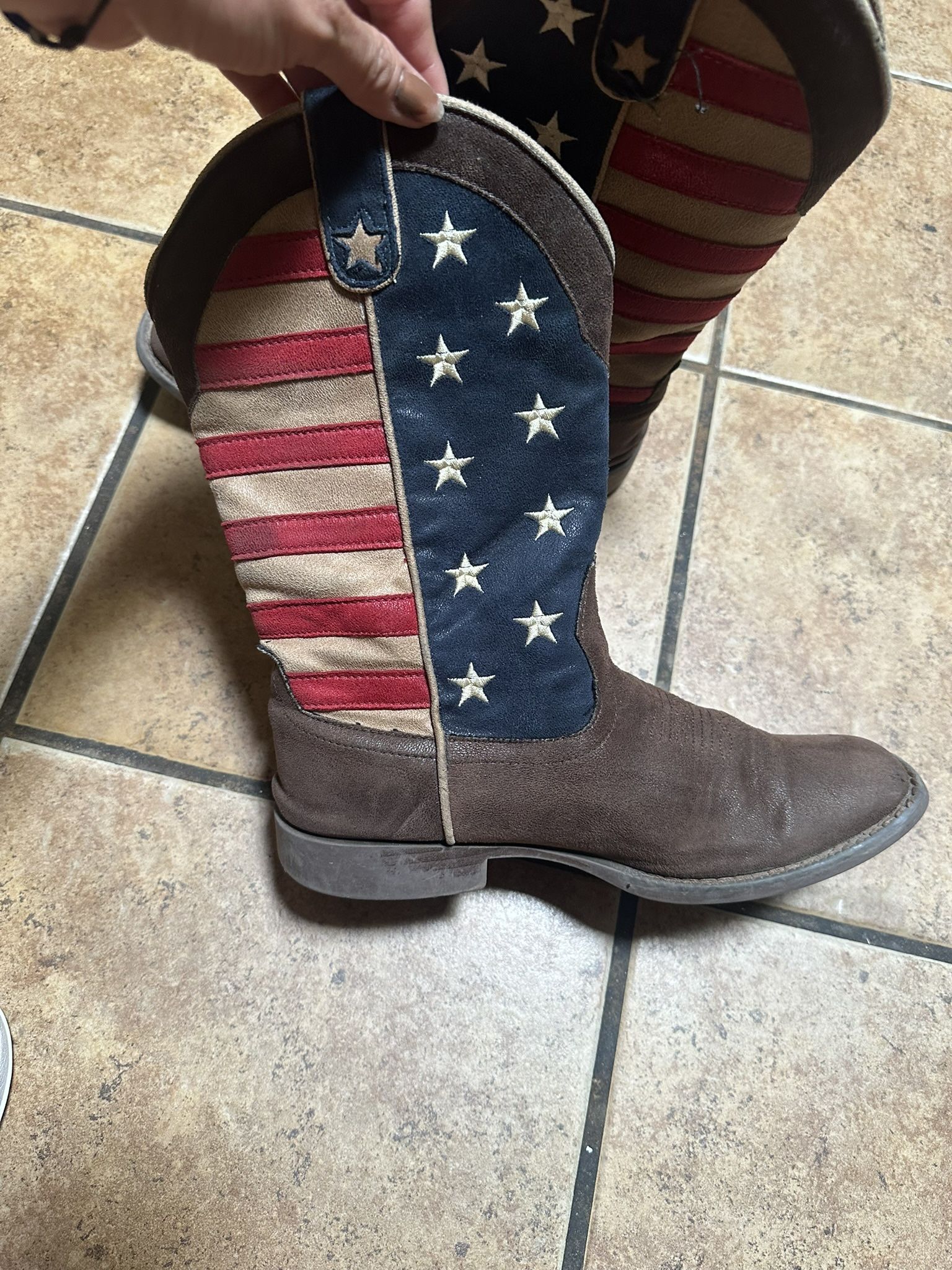 American Flag Boys Boots