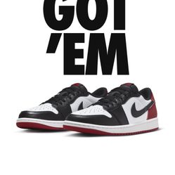Jordan 1 Og Low Black Toe 