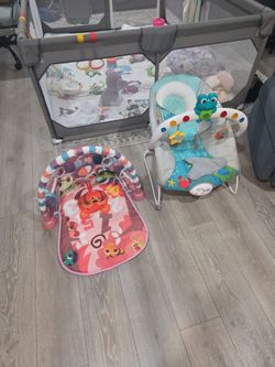 Baby play mat bouncer