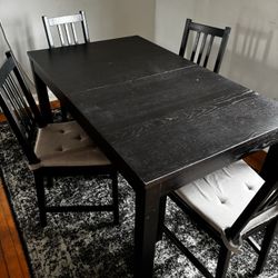 Extendable Dinning Room Table And Chairs
