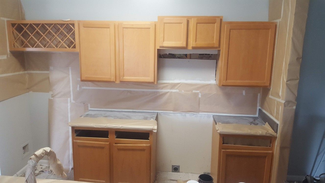 Kitchen cabinets and countertops refinishing