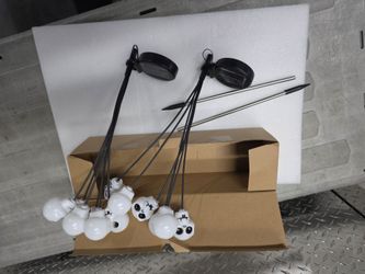 Solar Skull Garden Stake Lights Set