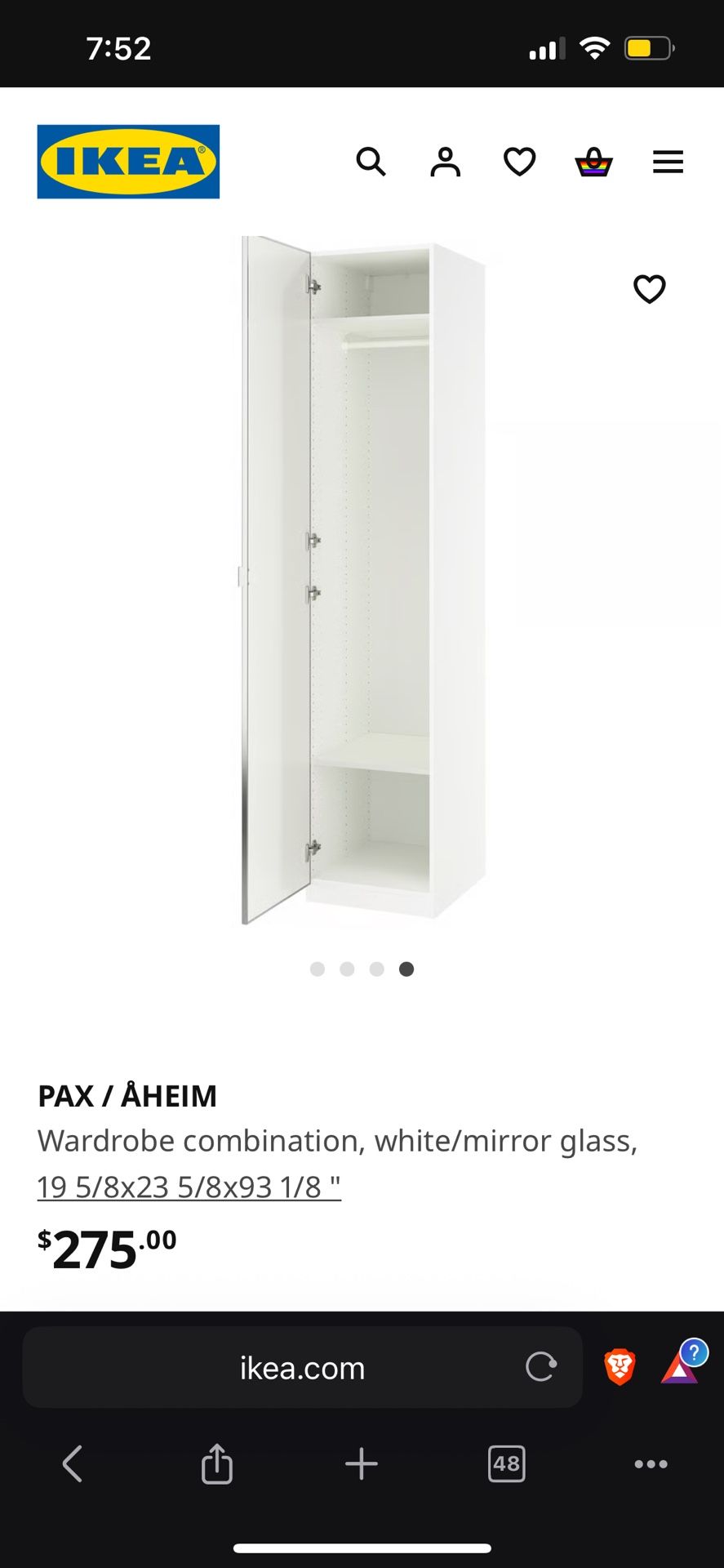 IKEA PAX Closet With Mirror door