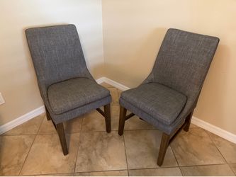 Pair of Gray Dining Room Chairs