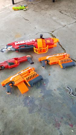 4 nerf guns all work 2 mega 2 regular