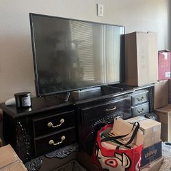 Vintage, looking black console table