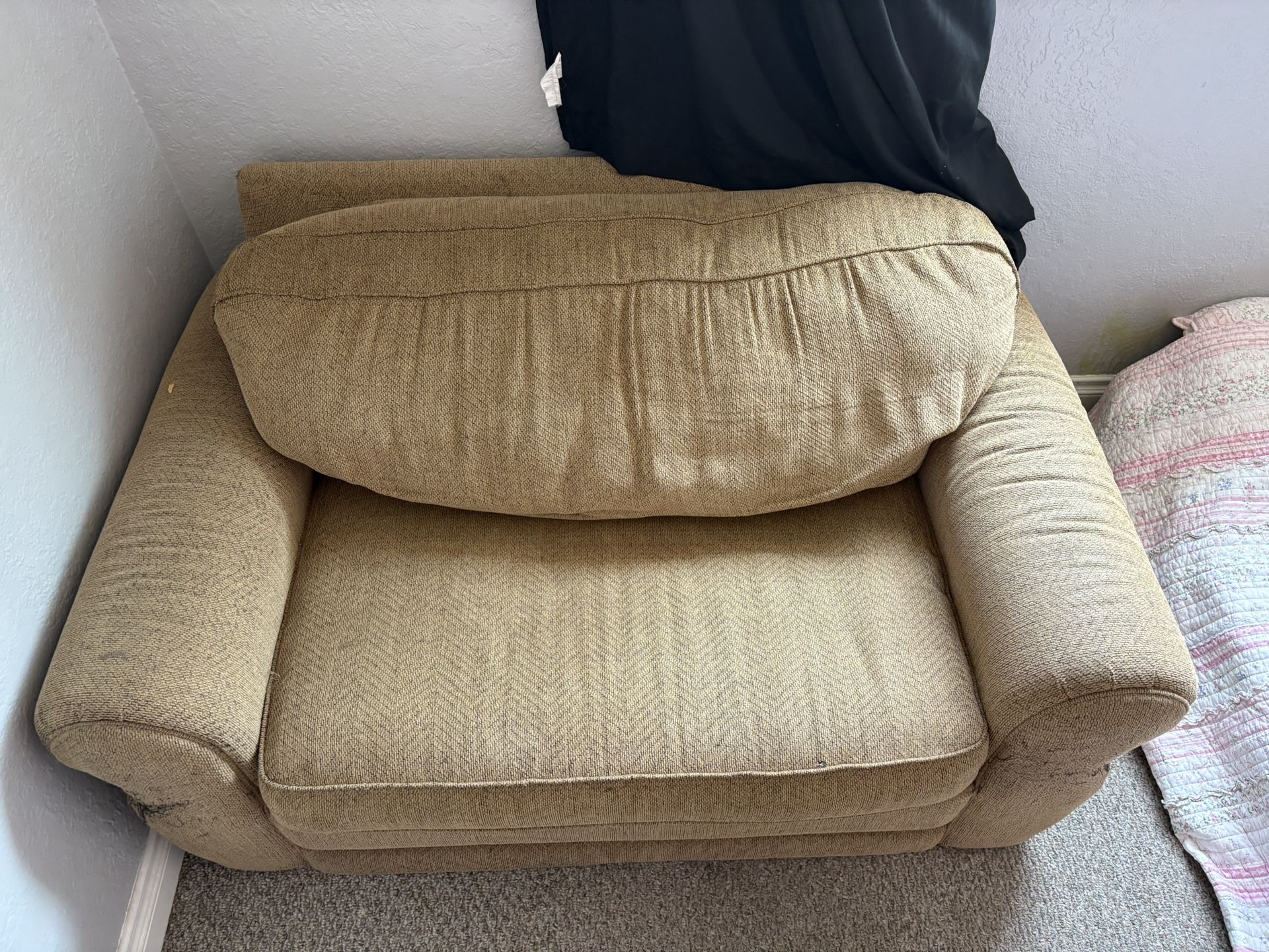 Tan Loveseat Sleeper