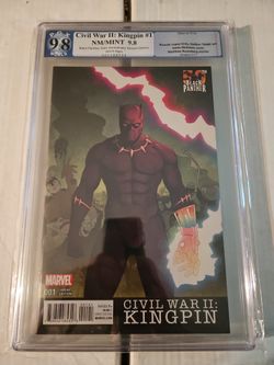 Civil War ll #1 9.8 Black Panther Variant Marvel Comics