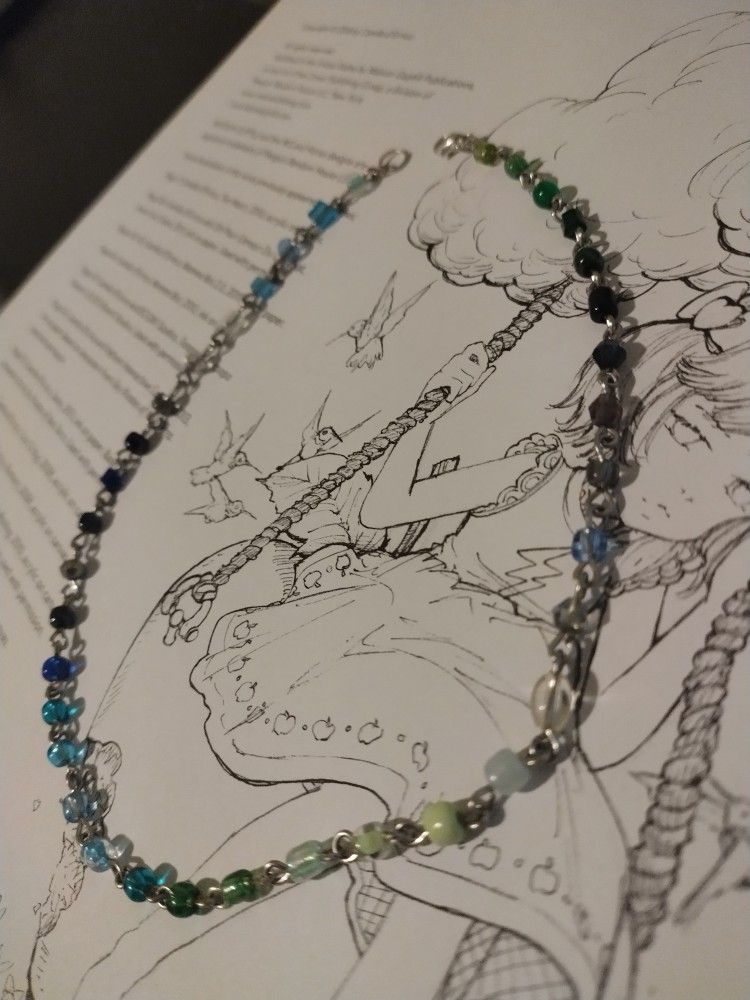 Blue, Green Gradient Choker