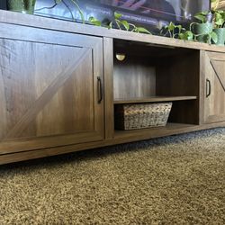 Rustic Farmhouse TV Stand – Fits 65” TV – Storage