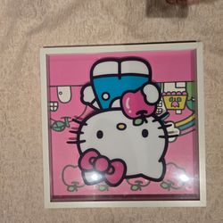 Sanrio Hello Kitty Framed Shadowbox Wall Art – Pink / Apple