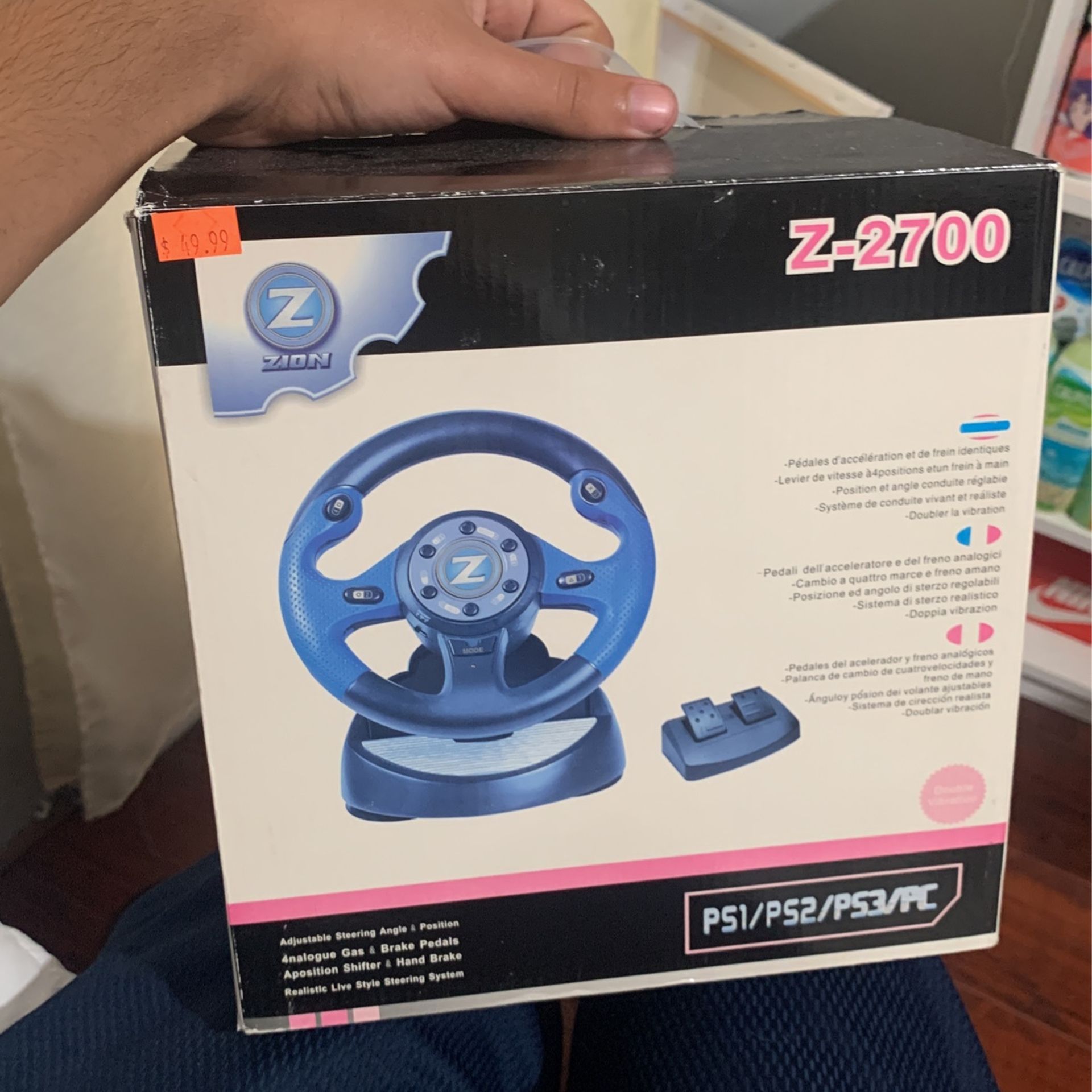 Playstation 1 Playstation 2 Playstation 3 Pc Steering Wheel With Pedals