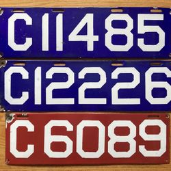 CONNECTICUT PORCELAIN PLATES AUTO TAGS 1(contact info removed)
