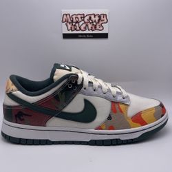 Nike Dunk Low SE Sail Multi- Camo Sz. 8