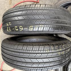 17” tires michelin 215/65/17 semi new with installation $140 both