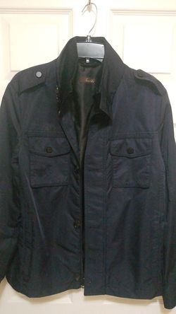 Tasso Elba Men jacket Small Navy Windbreaker